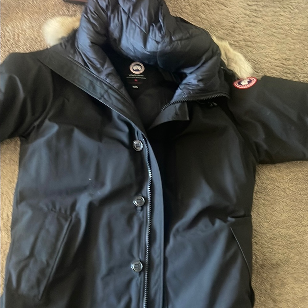 Canada Goose Black Puffer Jacket with Fur Trim